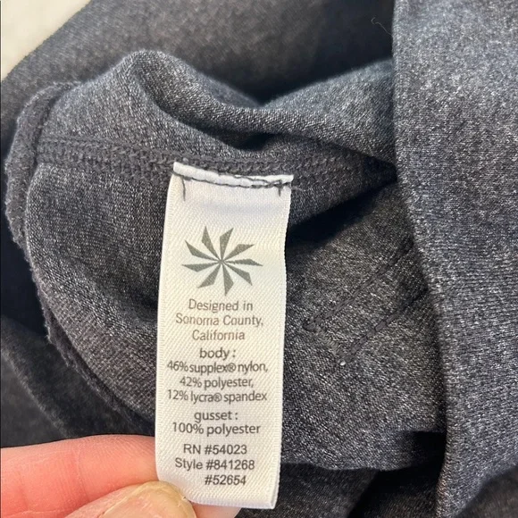 Athleta Fusion Flare Yoga Pants Women's Charcoal Medium Pants - Picture 6 of 14